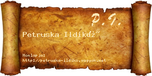 Petruska Ildikó névjegykártya