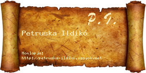 Petruska Ildikó névjegykártya