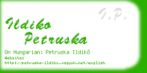 ildiko petruska business card