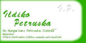 ildiko petruska business card